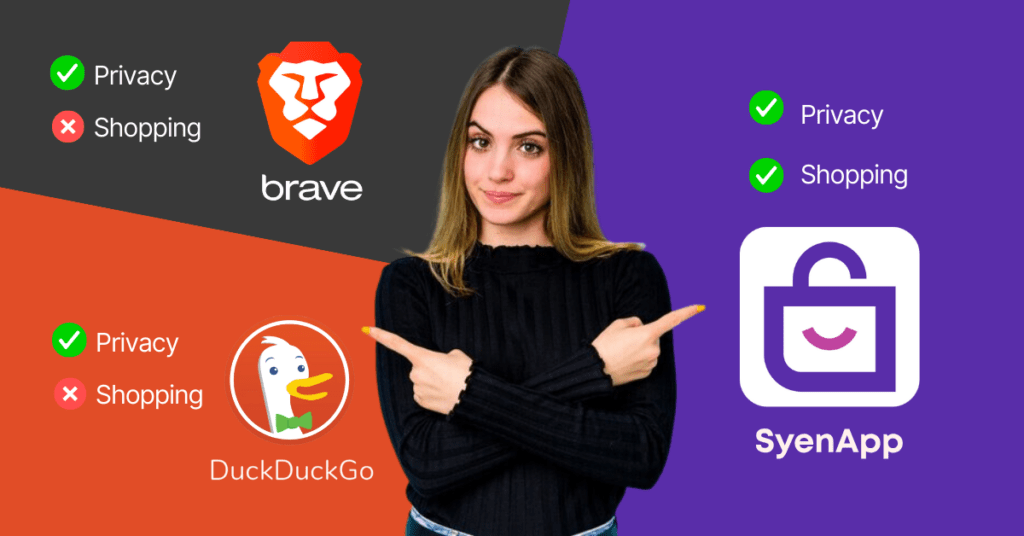 brave vs duckduckgo vs syenapp